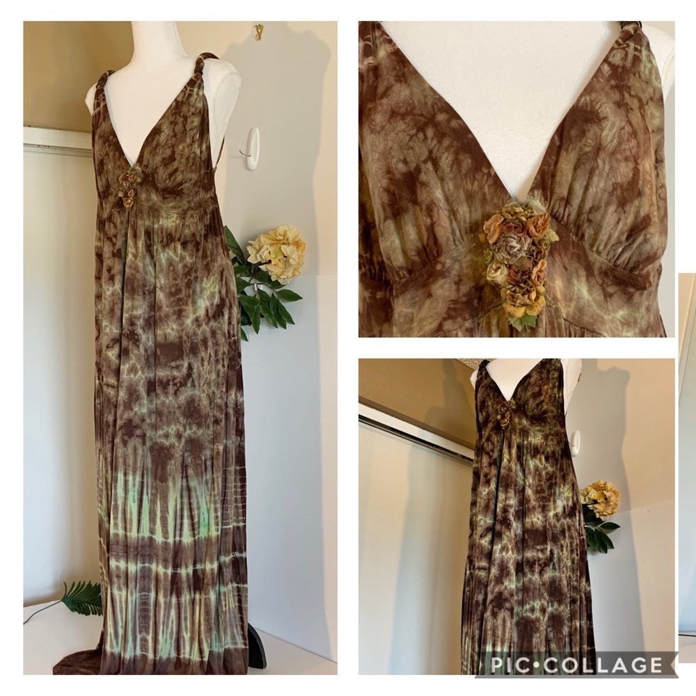 Buffalo David Britton Tye-Dye Embellished Maxi! L